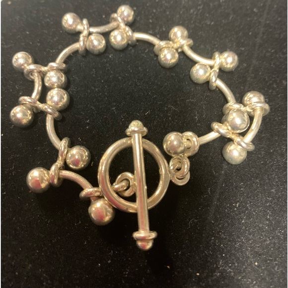 Silpada Polished Bar Bead Link Bracelet - Picture 3 of 6